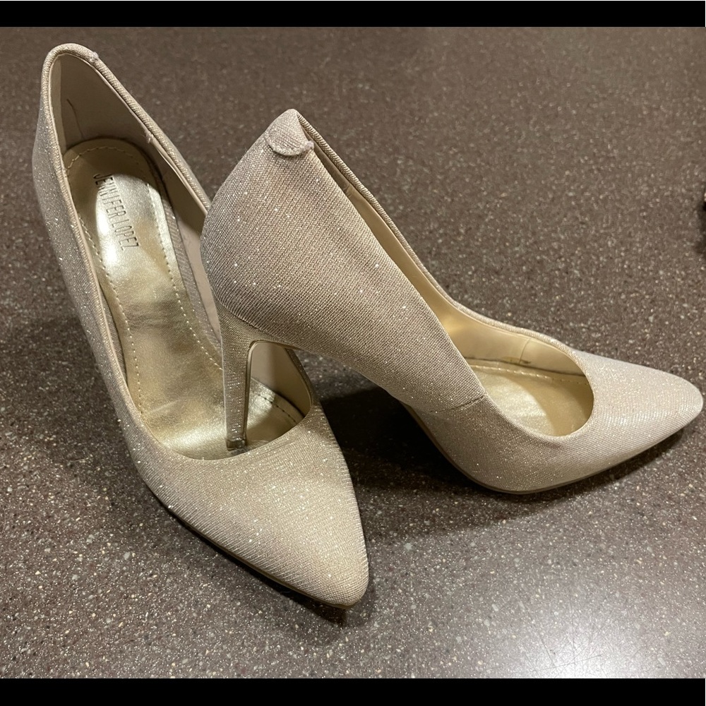 JLO Jennifer Lopez Sparkly Heels 6.5